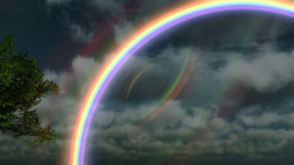Rainbow, shader and compositing preview image 1